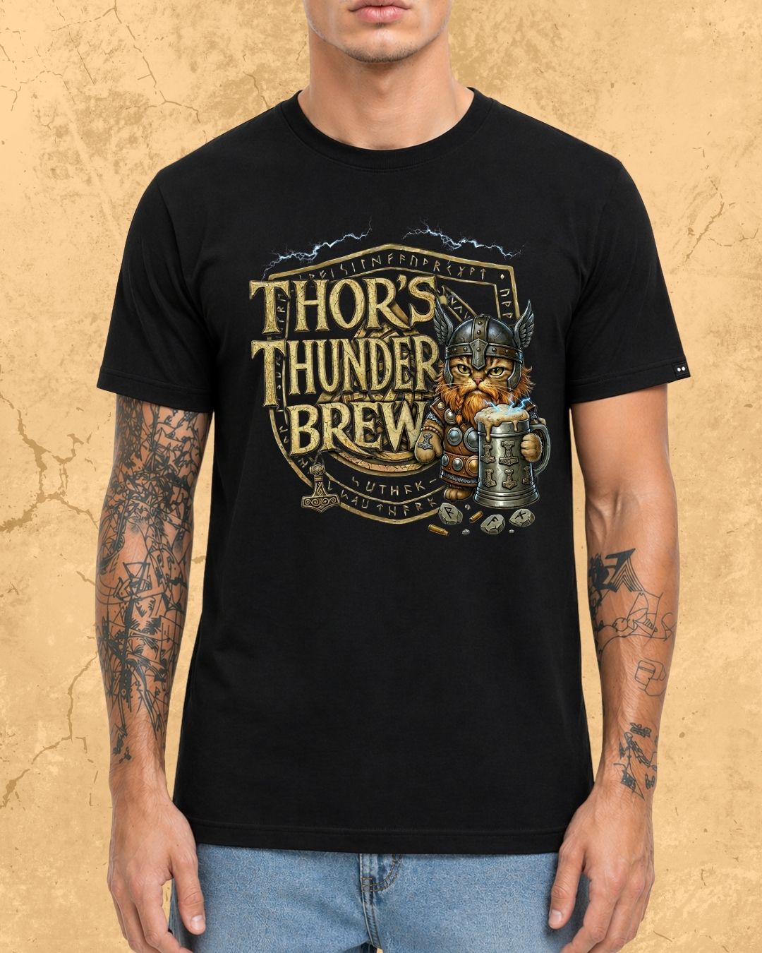 Mythic Beer Warrior Cotton T-Shirt