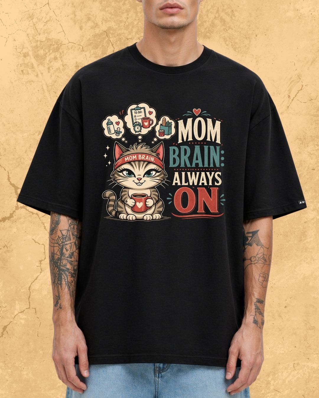 Purr Mom Cotton Tshirt