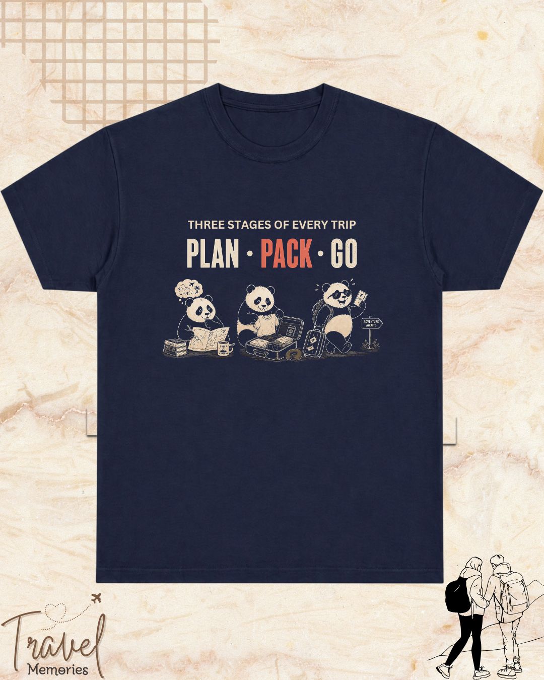 Three Stages of Every Trip Series 2 Travel Cotton Tshirt