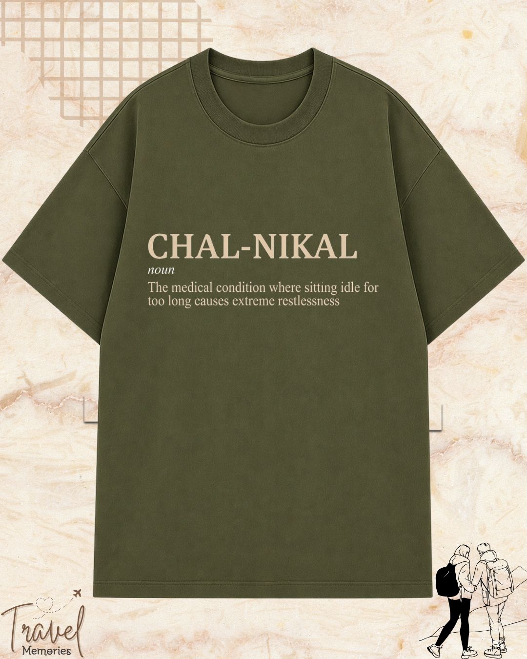 Hinglish Minimalist Dictionary Travel Cotton Tshirt