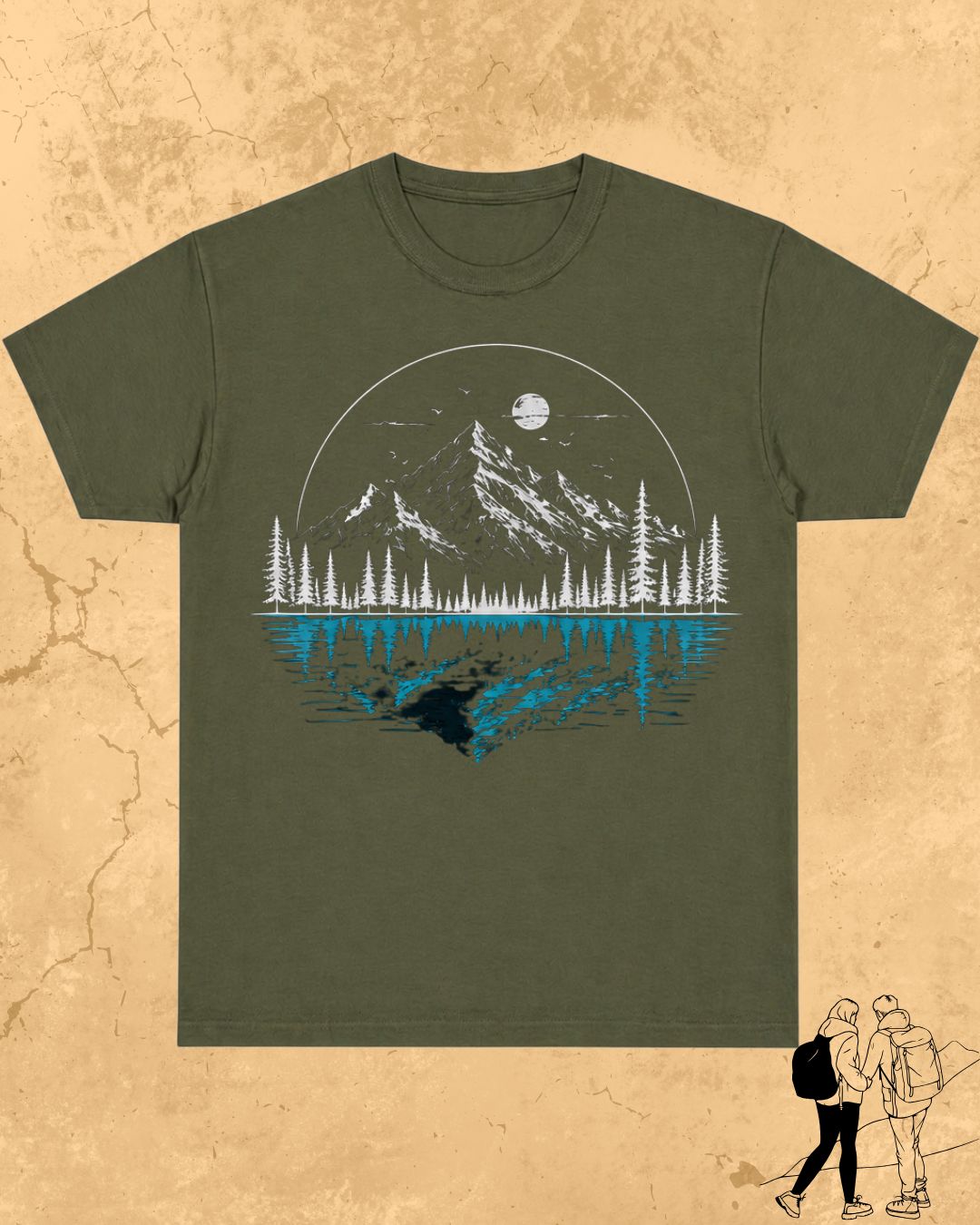 Mountain Reflection Cotton Tshirt