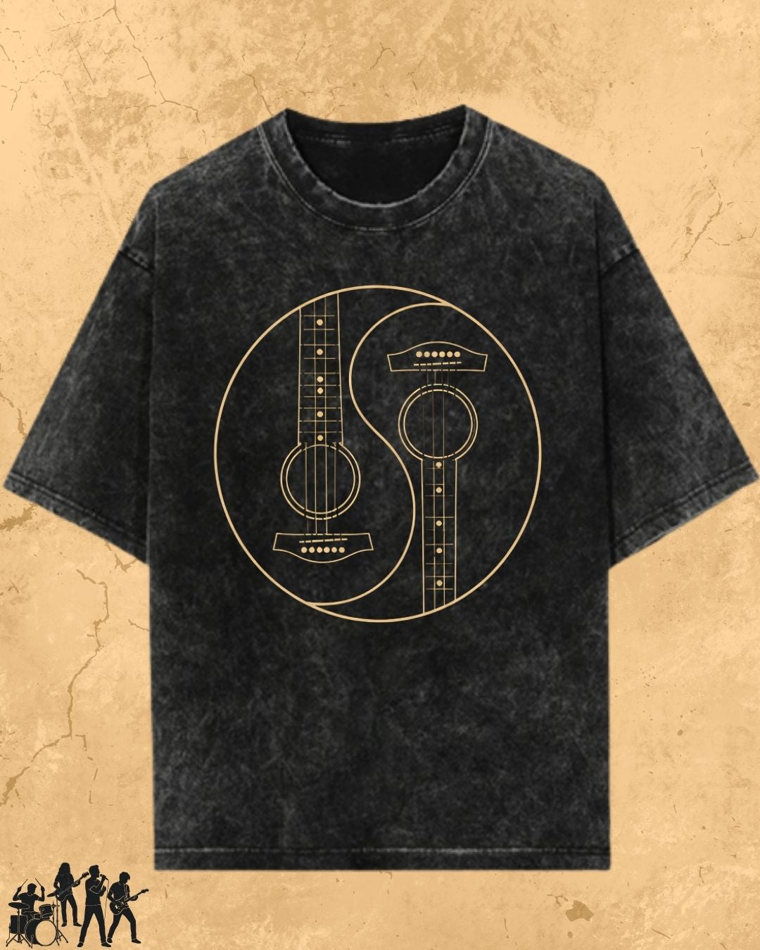 Yin Yang Guitar Cotton Tshirt