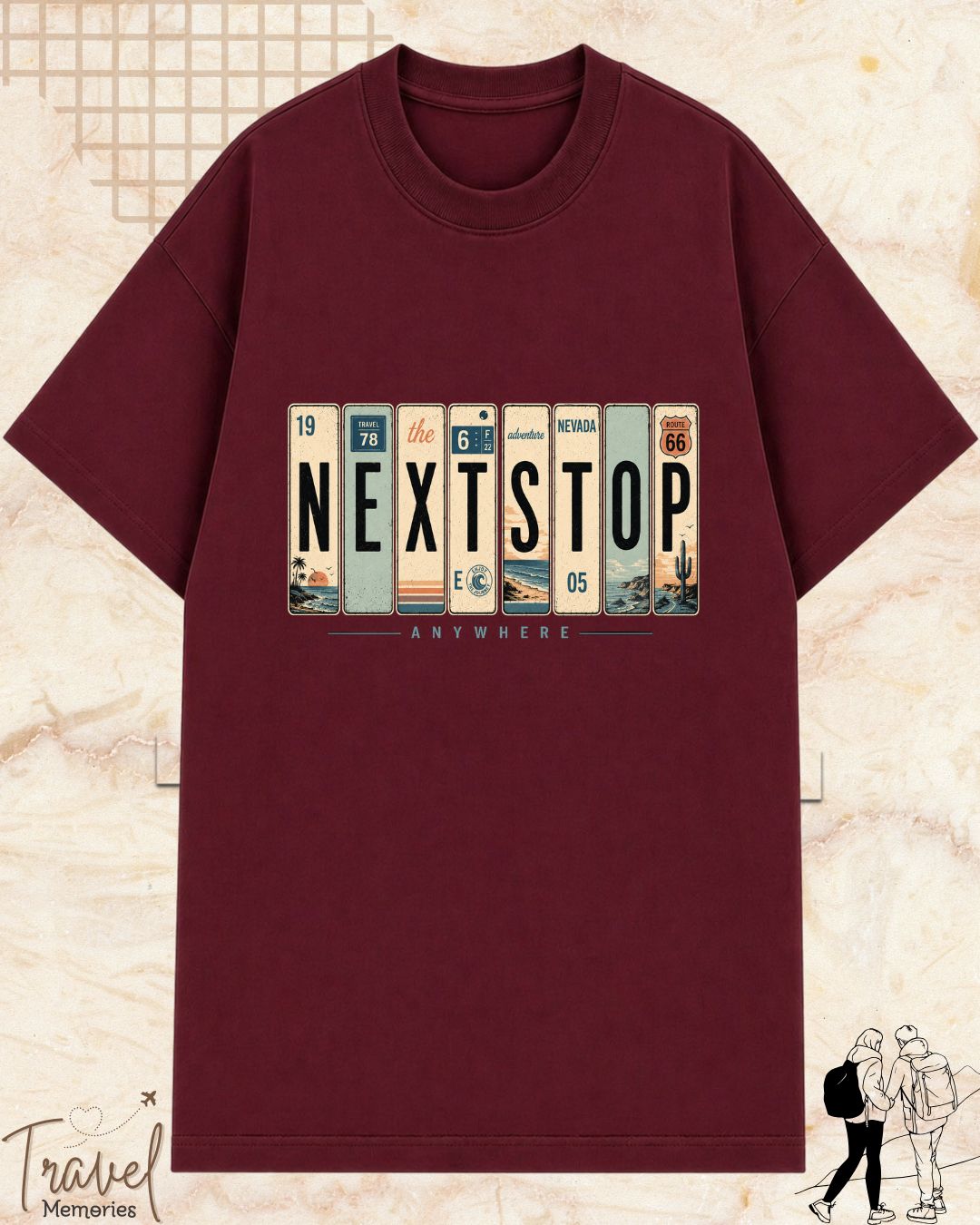 Roadtrip Travel Cotton Tshirt