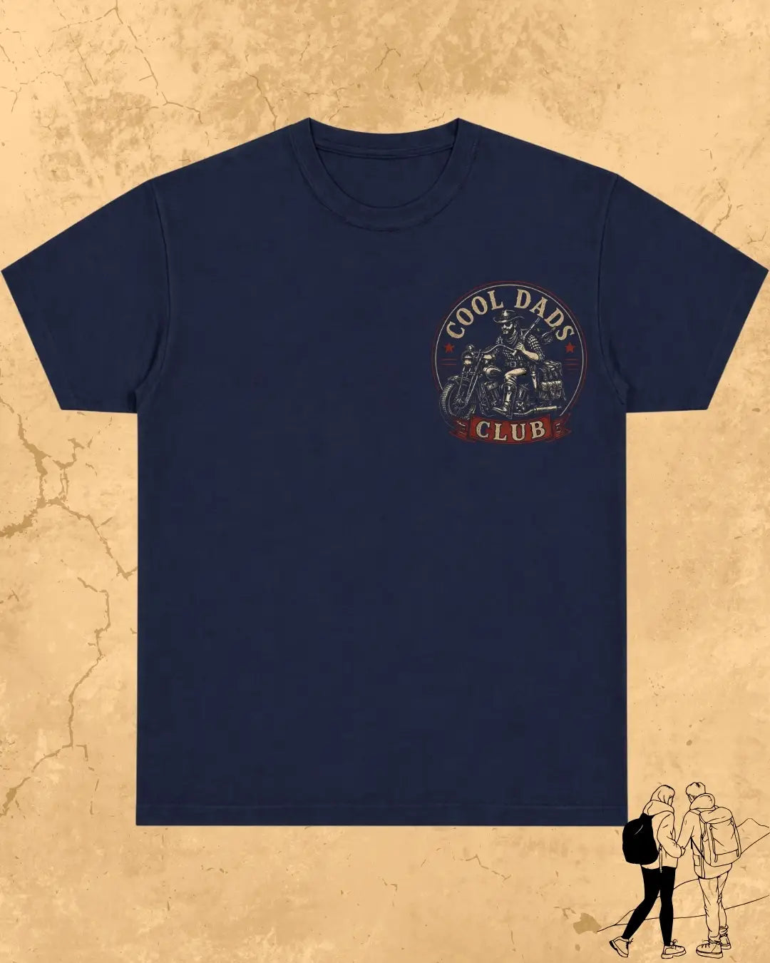 Vintage Cool Dad's Motorcycle Cotton Tshirt