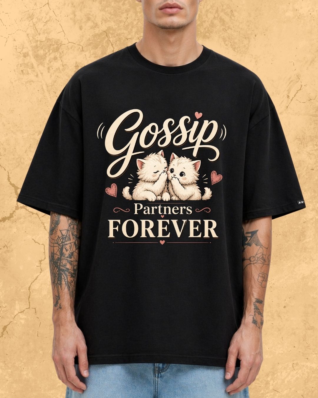 Meow Besties Cotton Tshirt