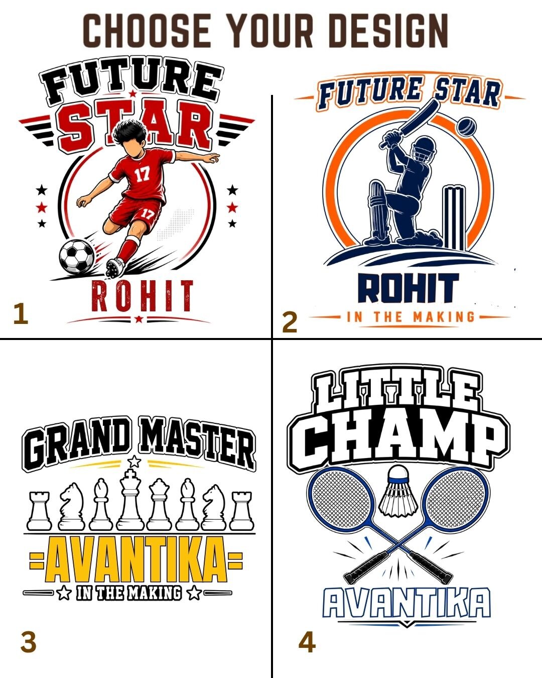 Future Sport Star Custom Kid Cotton Tee