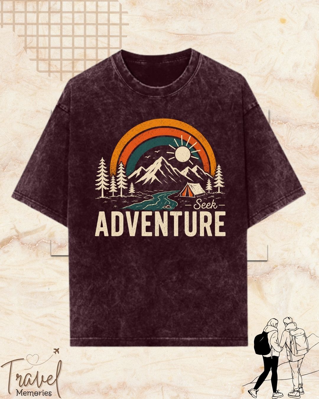 Scenic Route Vintage Adventure Cotton Tshirt