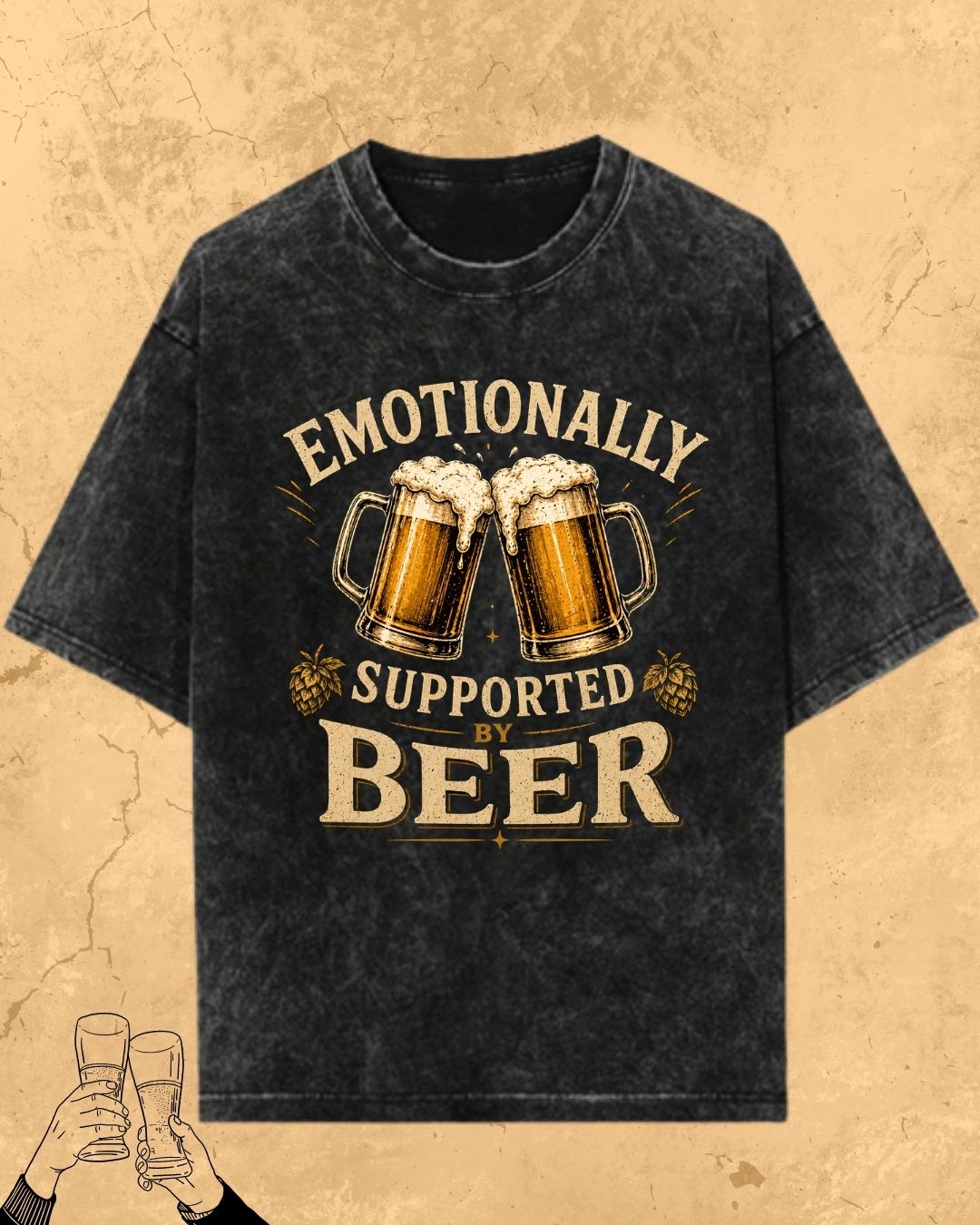 Beer Bond Statement Cotton T-Shirt