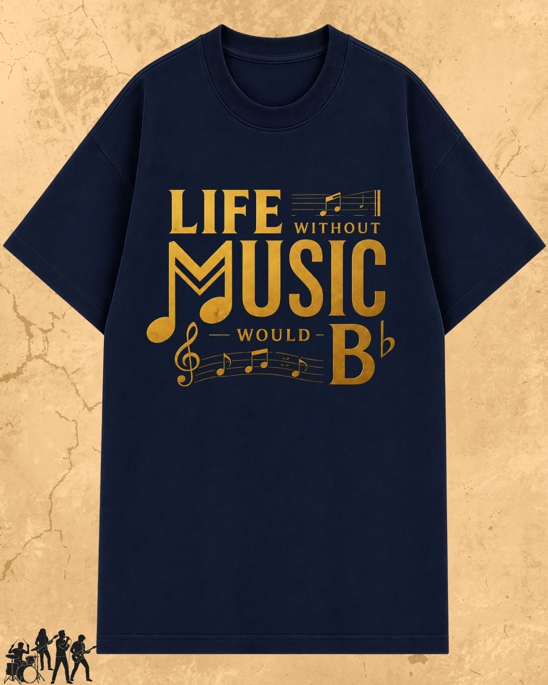 Life Without Music Would B Flat Cotton T-Shirt