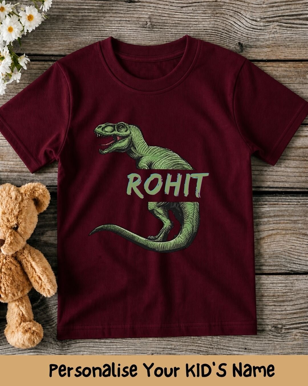 Dinosaur Custom Kid's Cotton Tee