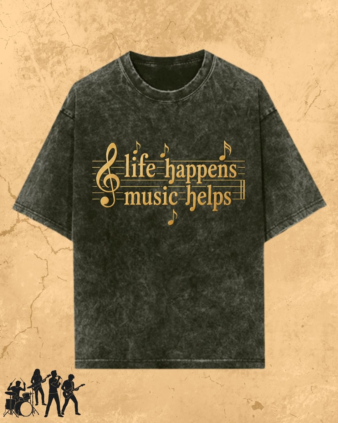 Life Happens Music Helps Cotton Tshirt
