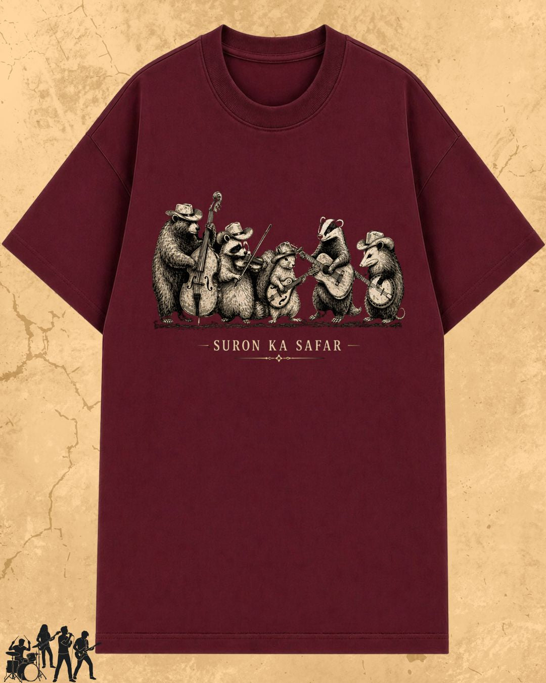 Folk Band Animals Music T-Shirt
