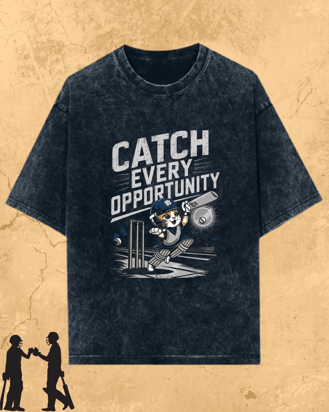 Meow Cricket Champion Cotton Tee