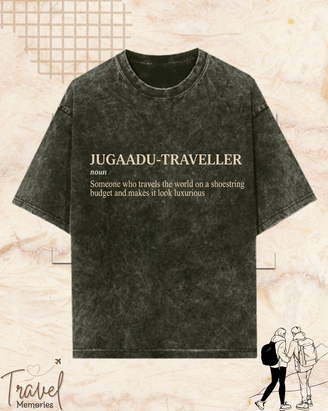 Hinglish Minimalist Dictionary Travel Cotton Tshirt