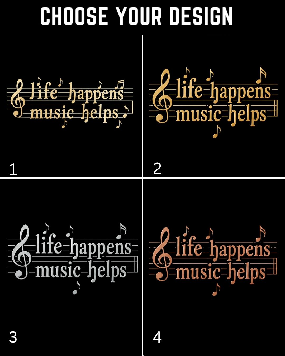 Life Happens Music Helps Cotton Tshirt
