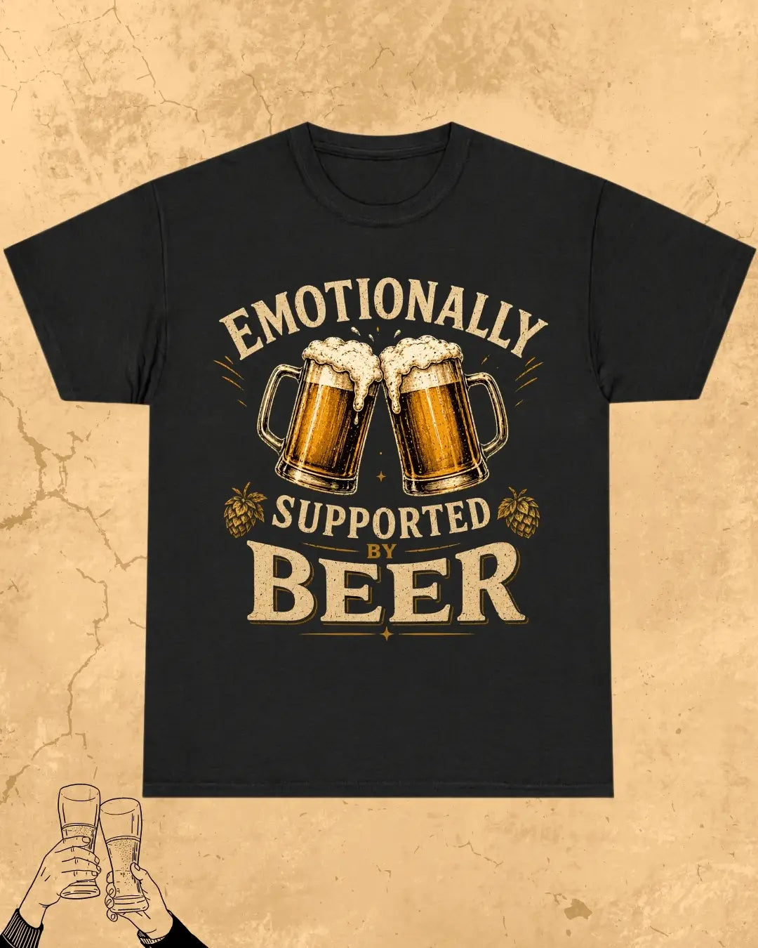 Beer Bond Statement Cotton T-Shirt