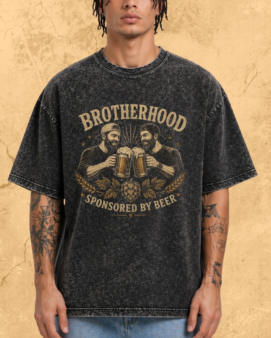 Beer Bond Statement Cotton T-Shirt