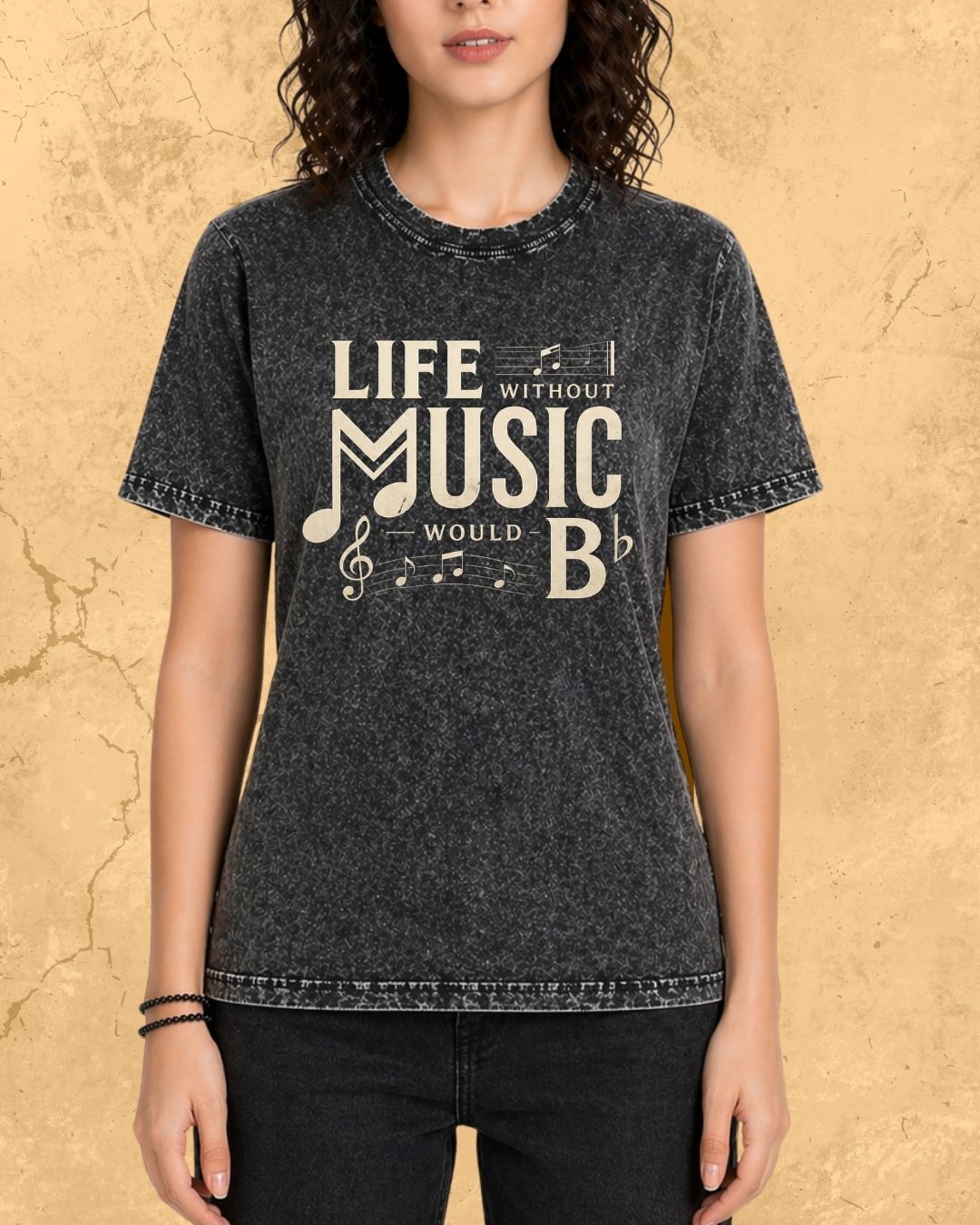 Life Without Music Would B Flat Cotton T-Shirt