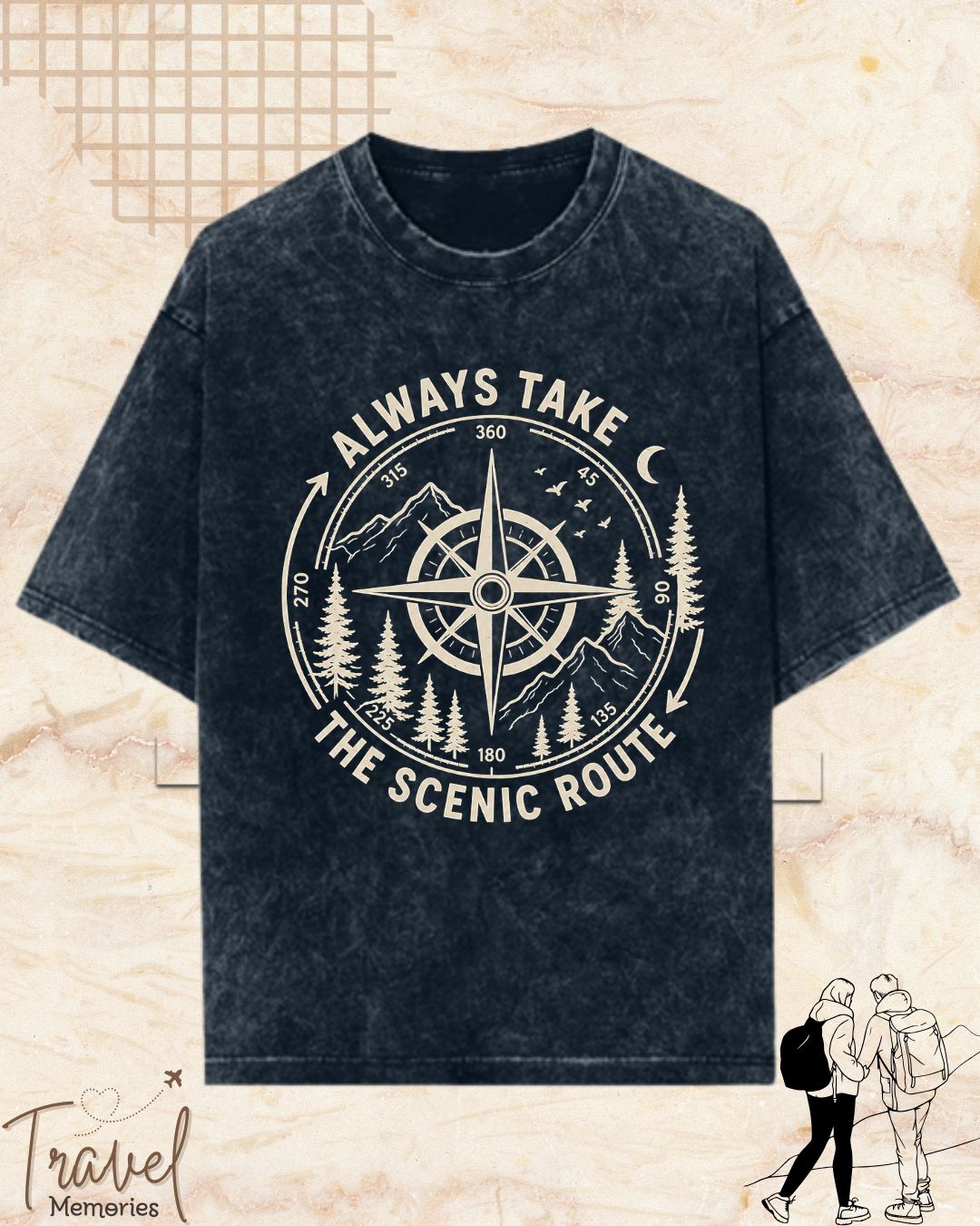 Scenic Route Vintage Adventure Cotton Tshirt