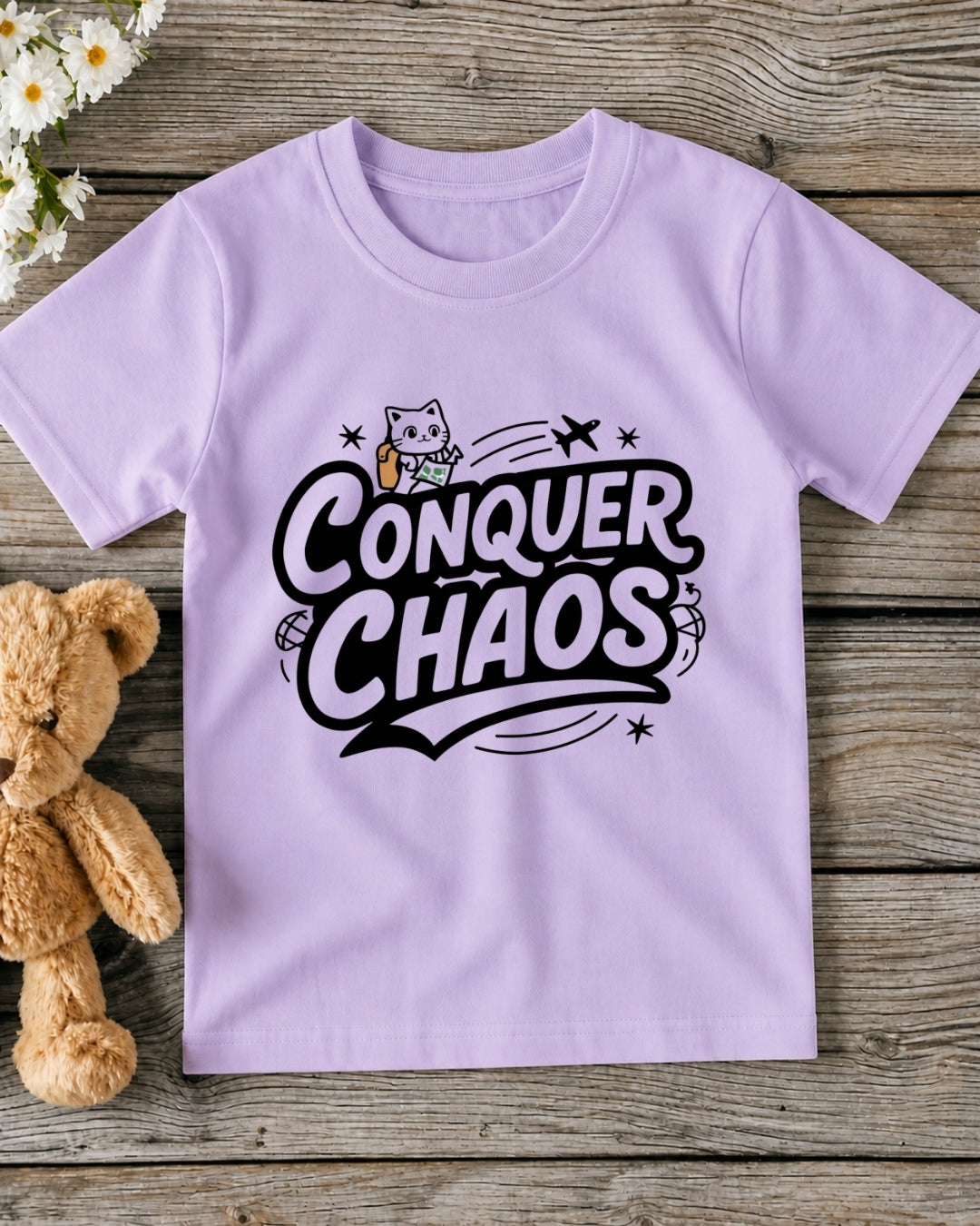Conquer Chaos kid Cotton Tshirt