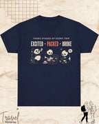 Three Stages of Every Trip Travel Cotton Tshirt Part 1