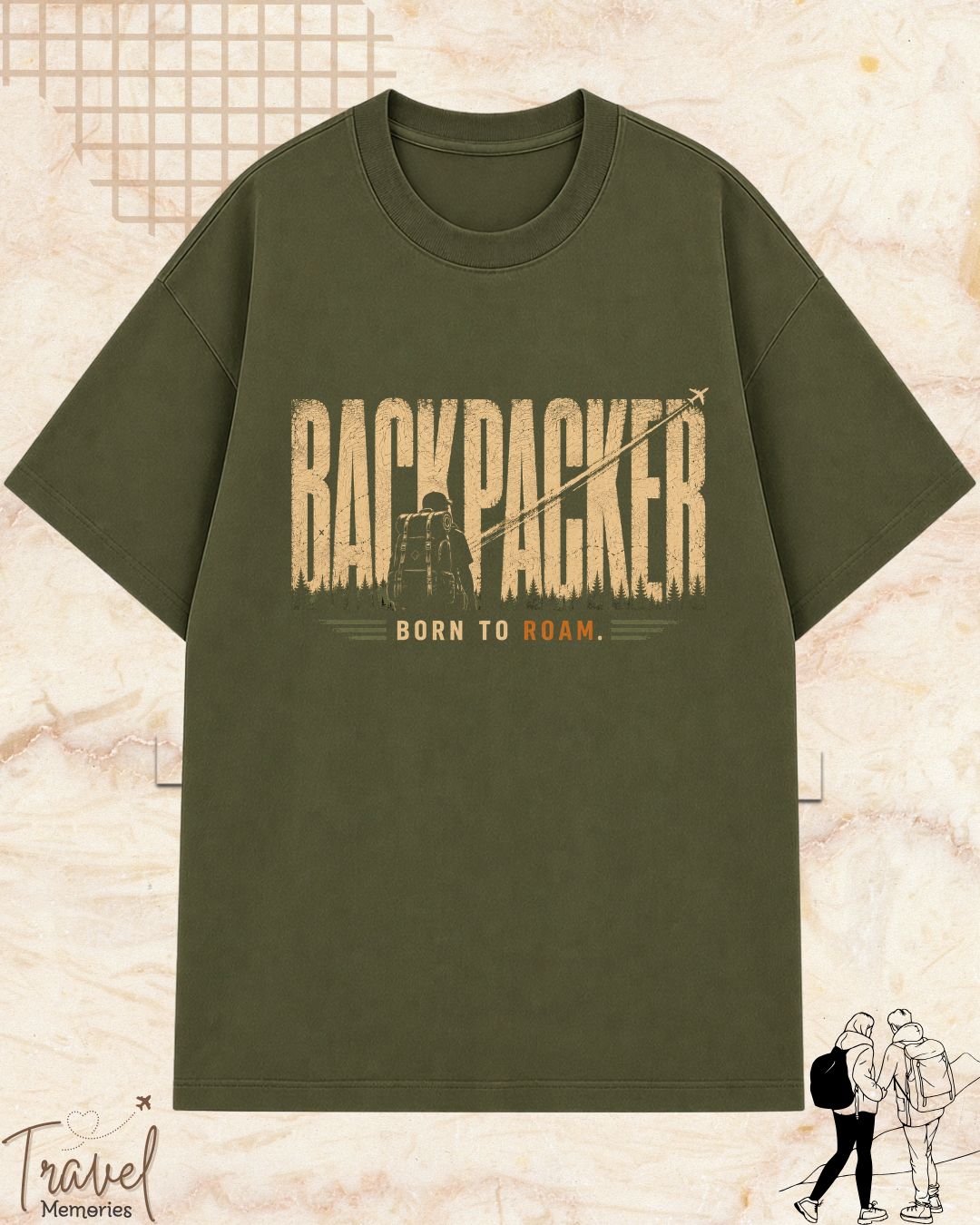 Vintage Travel Vibes Cotton Tshirt