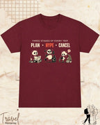 Three Stages of Every Trip Travel Cotton Tshirt Part 1