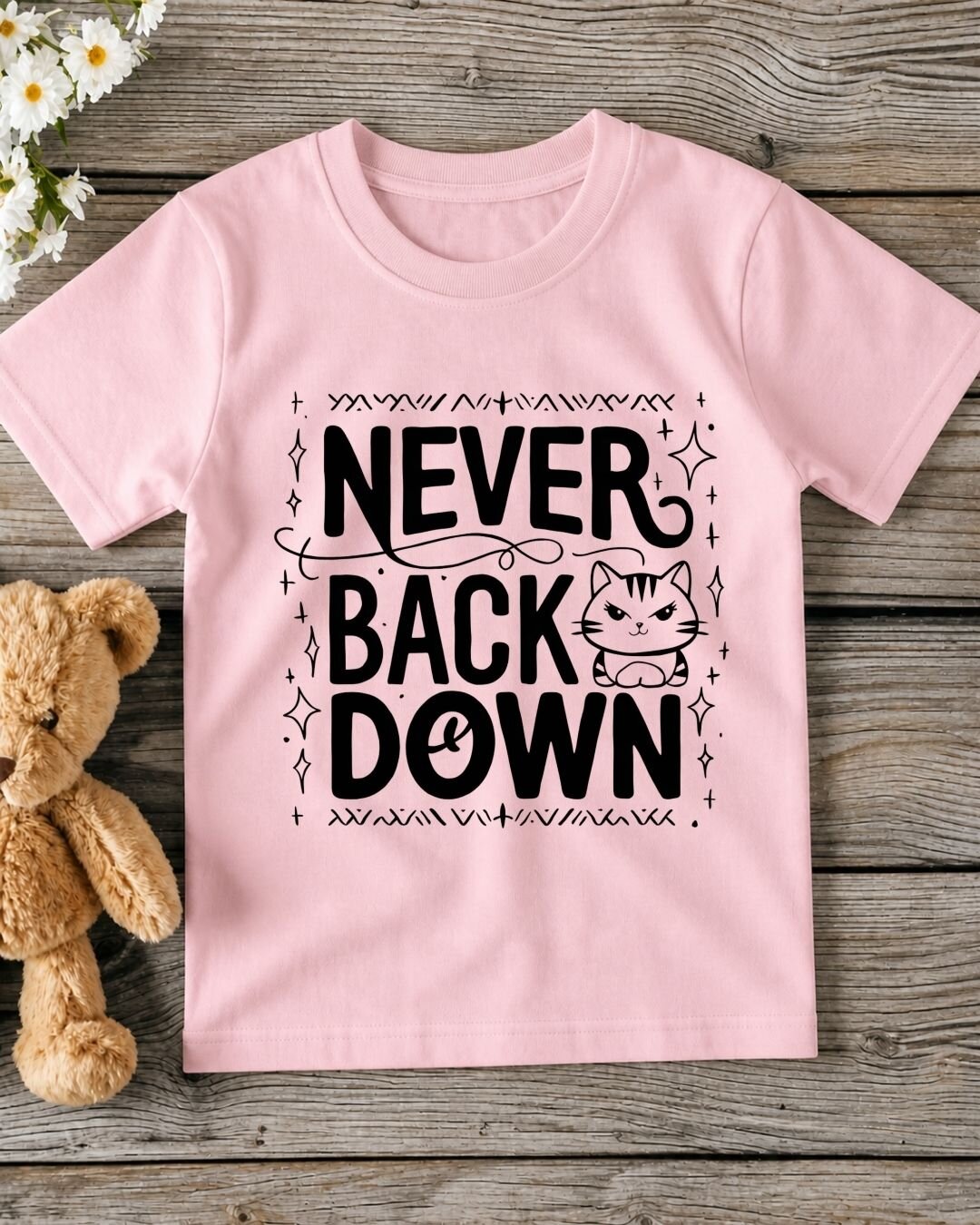 Cute Attitude Cat Kid Cotton Tee