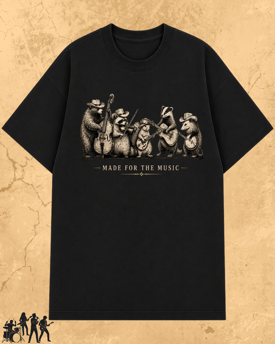 Folk Band Animals Music T-Shirt