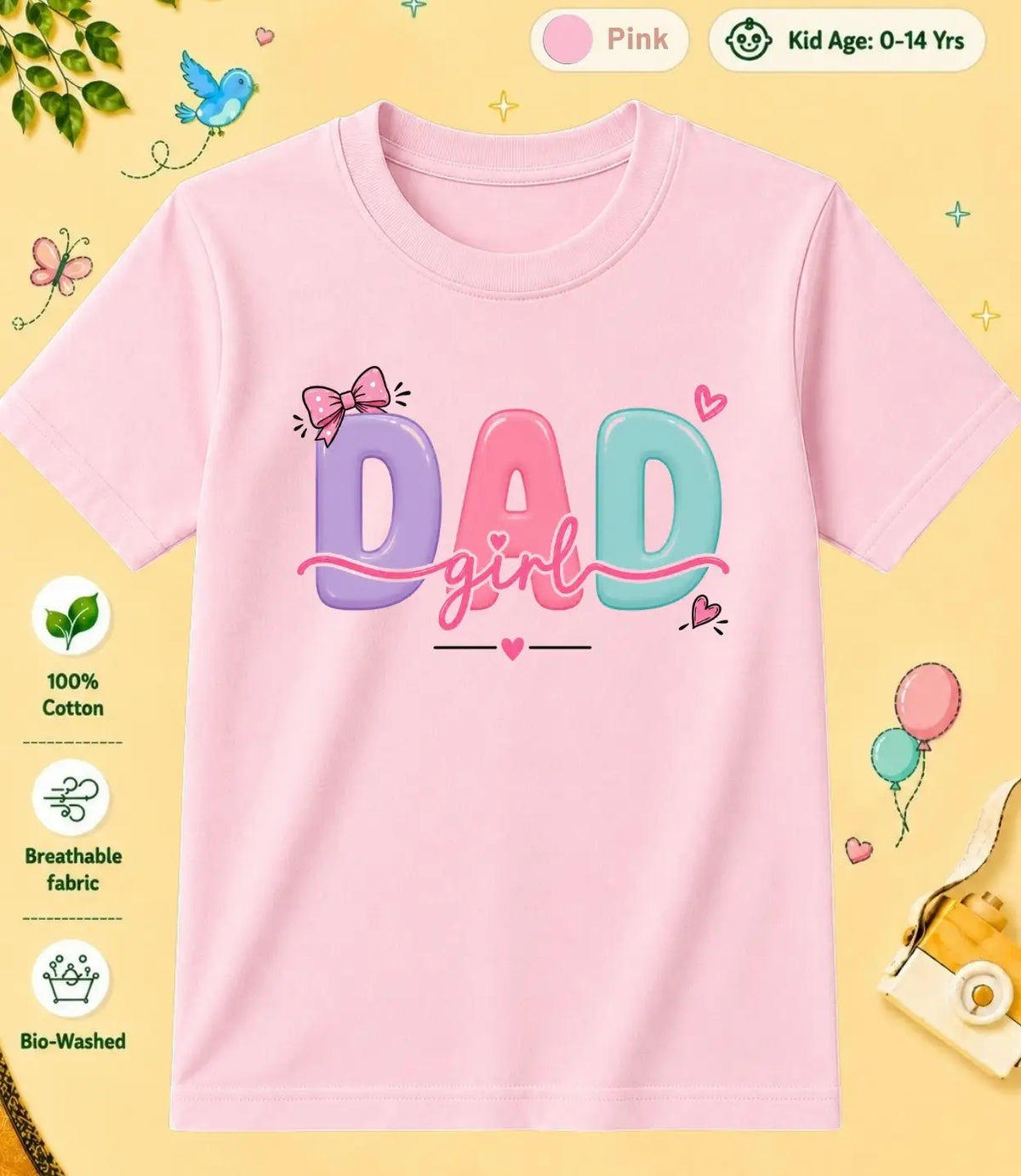 DAD & MOM Treasure kids Cotton Tee