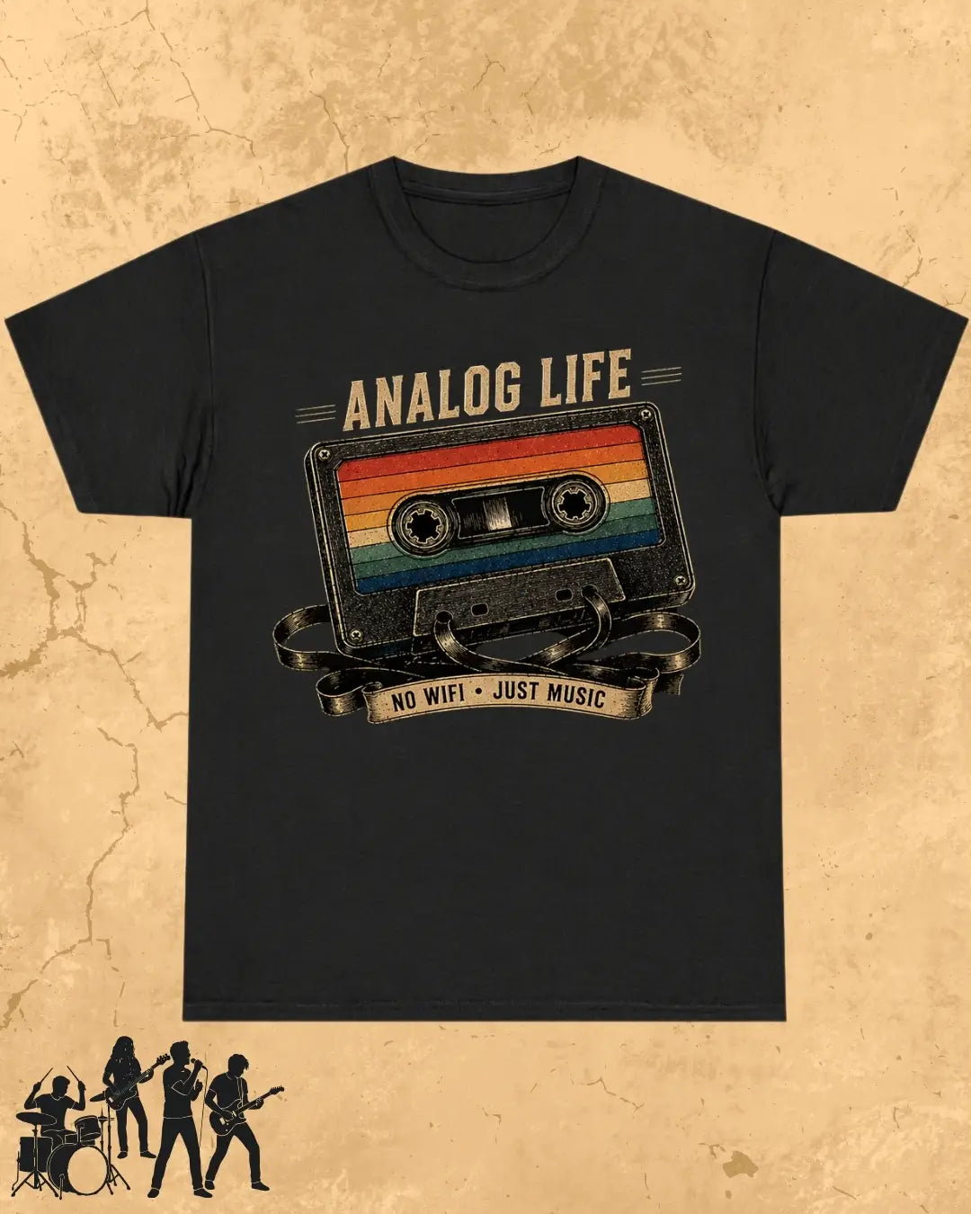 Retro Cassette Music Cotton Tshirt