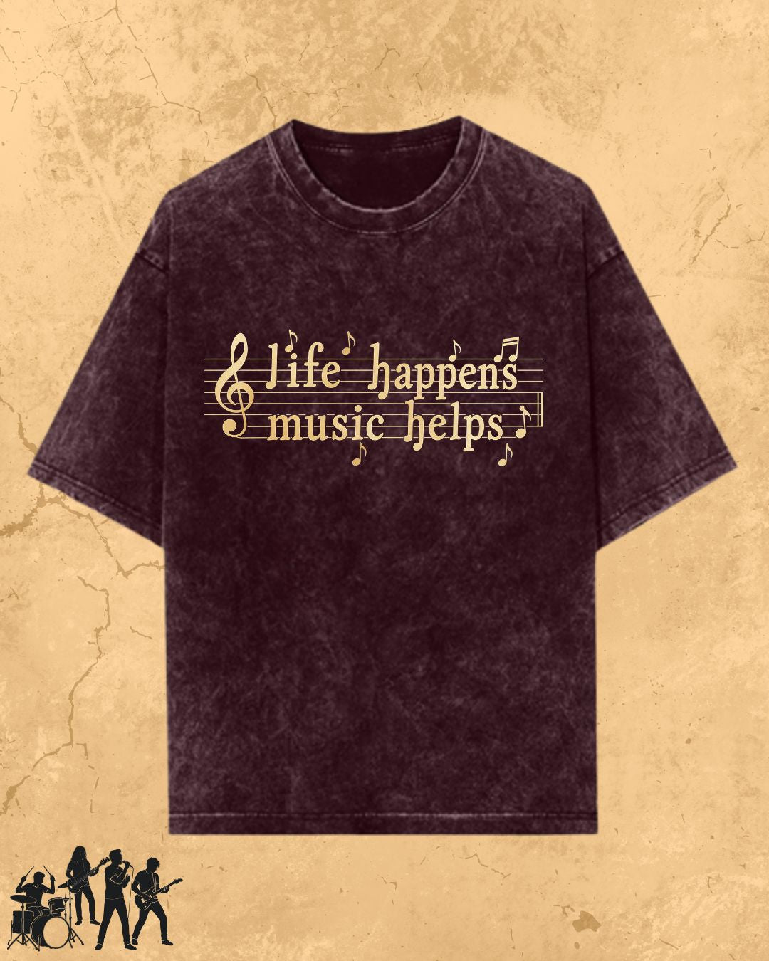 Life Happens Music Helps Cotton Tshirt
