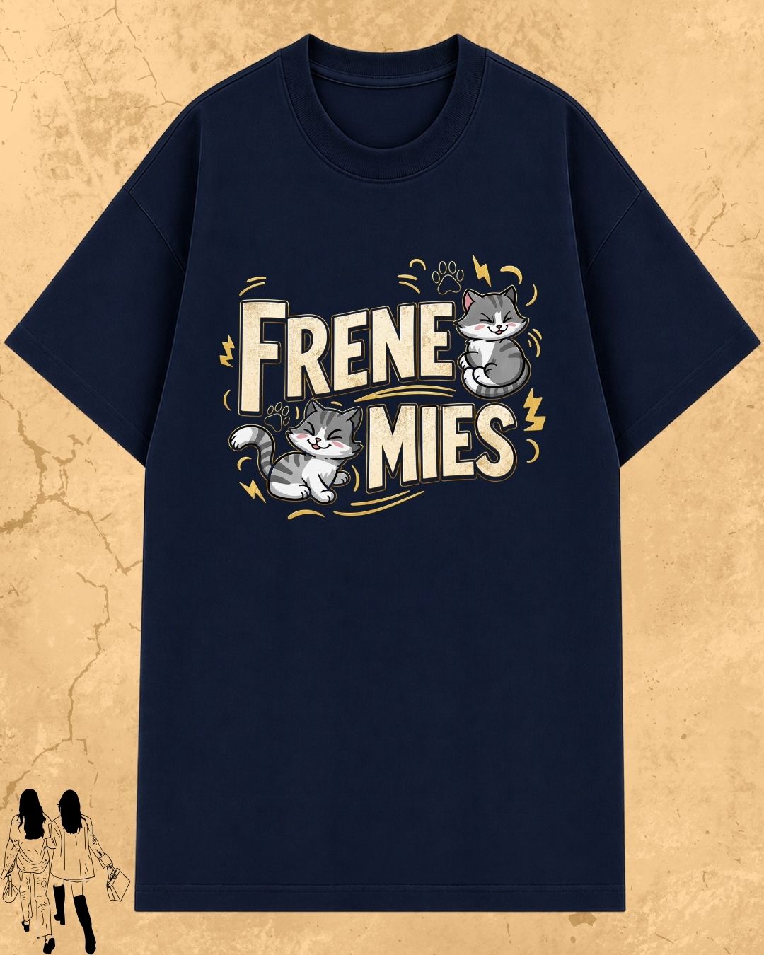 Meow Besties Cotton Tshirt