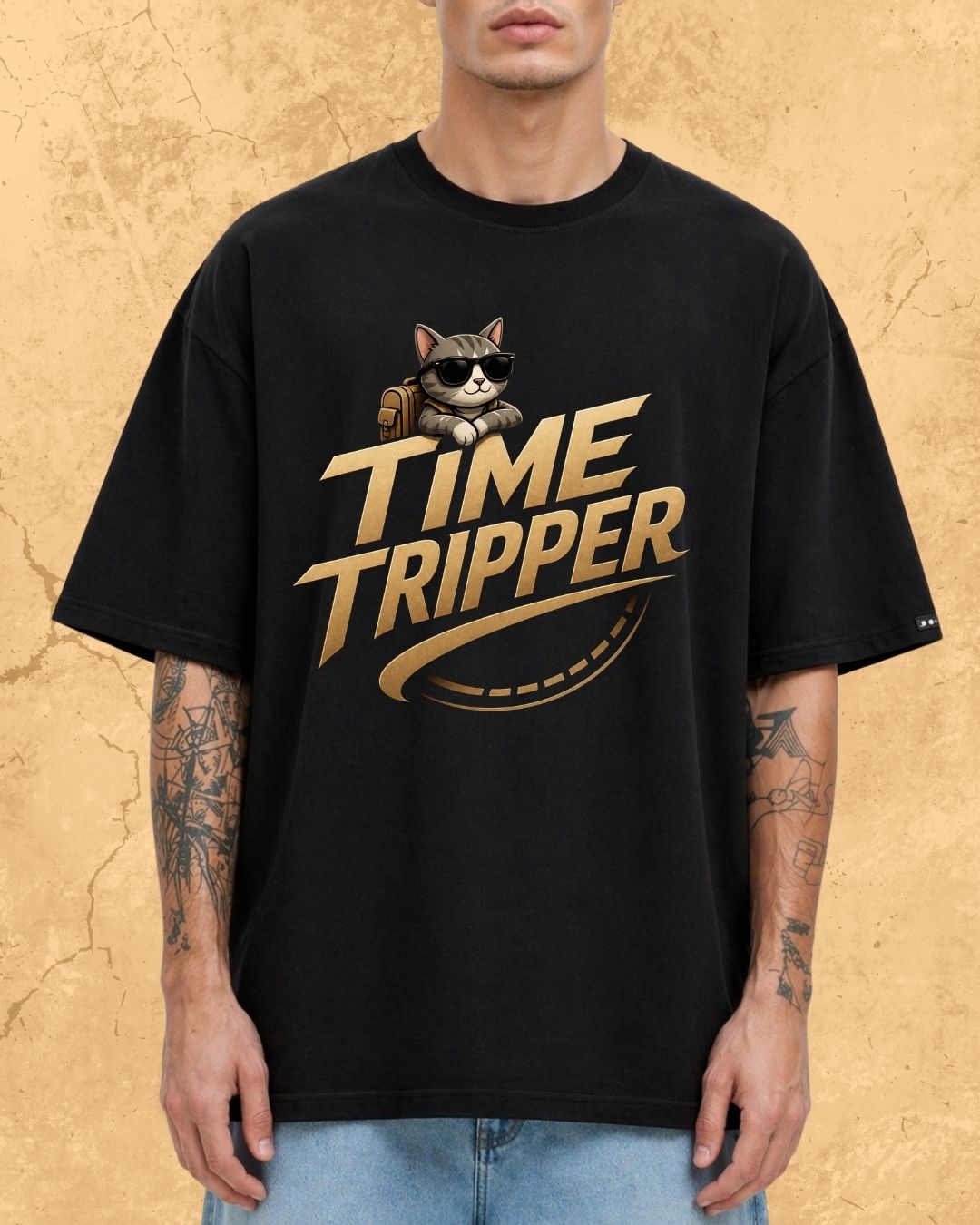 Meow Travel Mode Cotton Tshirt