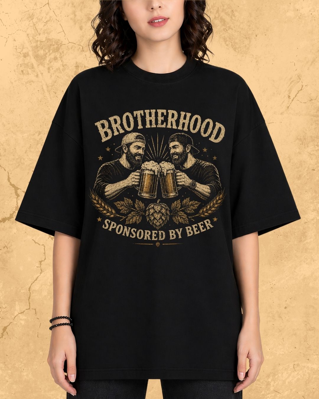 Beer Bond Statement Cotton T-Shirt