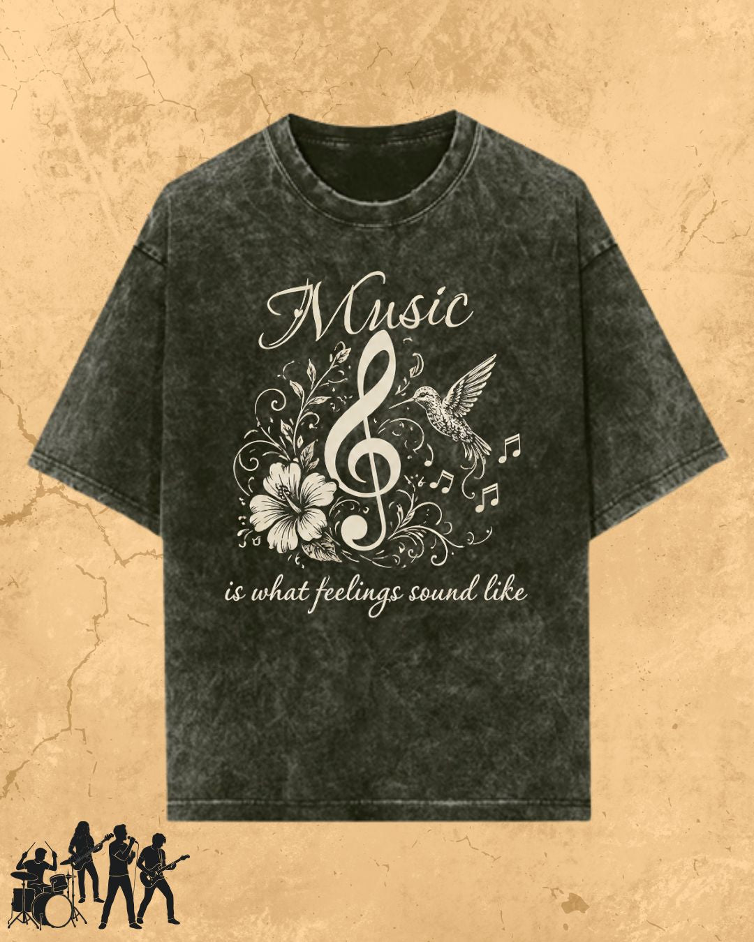 Music Is What Feelings Sound Like Cotton Tee