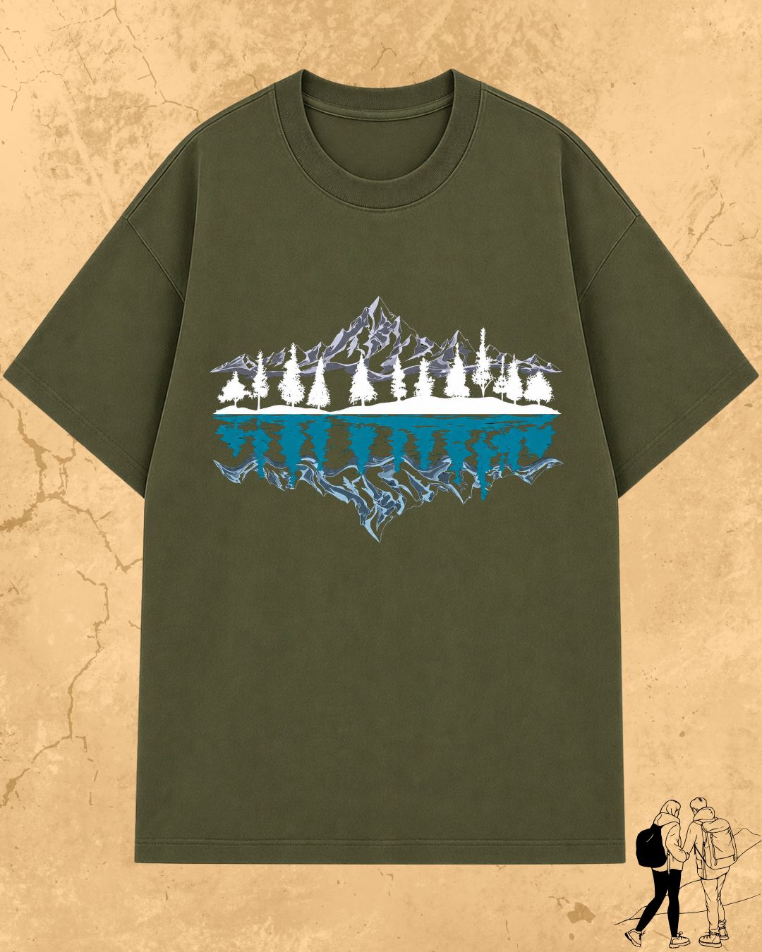 Mountain Reflection Cotton Tshirt