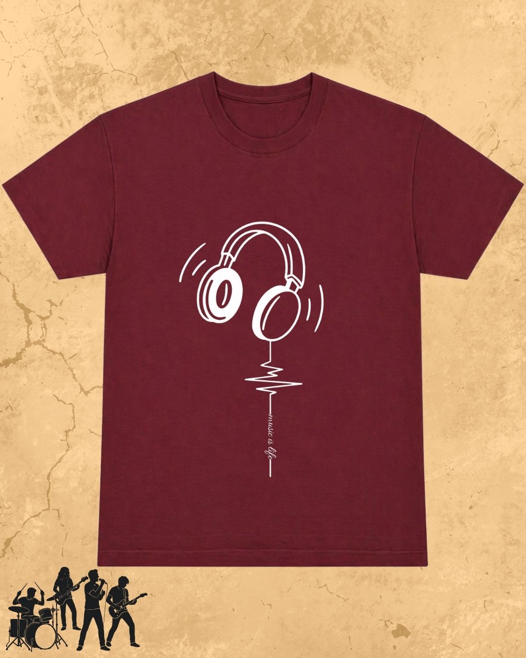 Minimal Music Vibe Cotton Tshirt