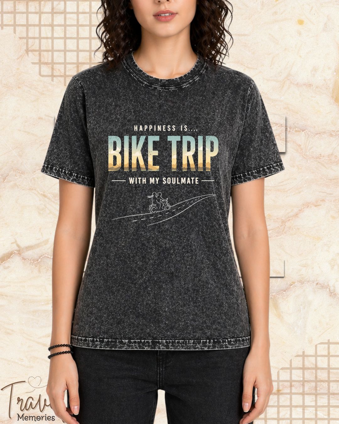 Happiness Is Travel Cotton Tshirt
