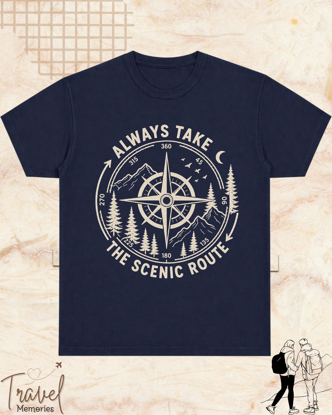 Scenic Route Vintage Adventure Cotton Tshirt
