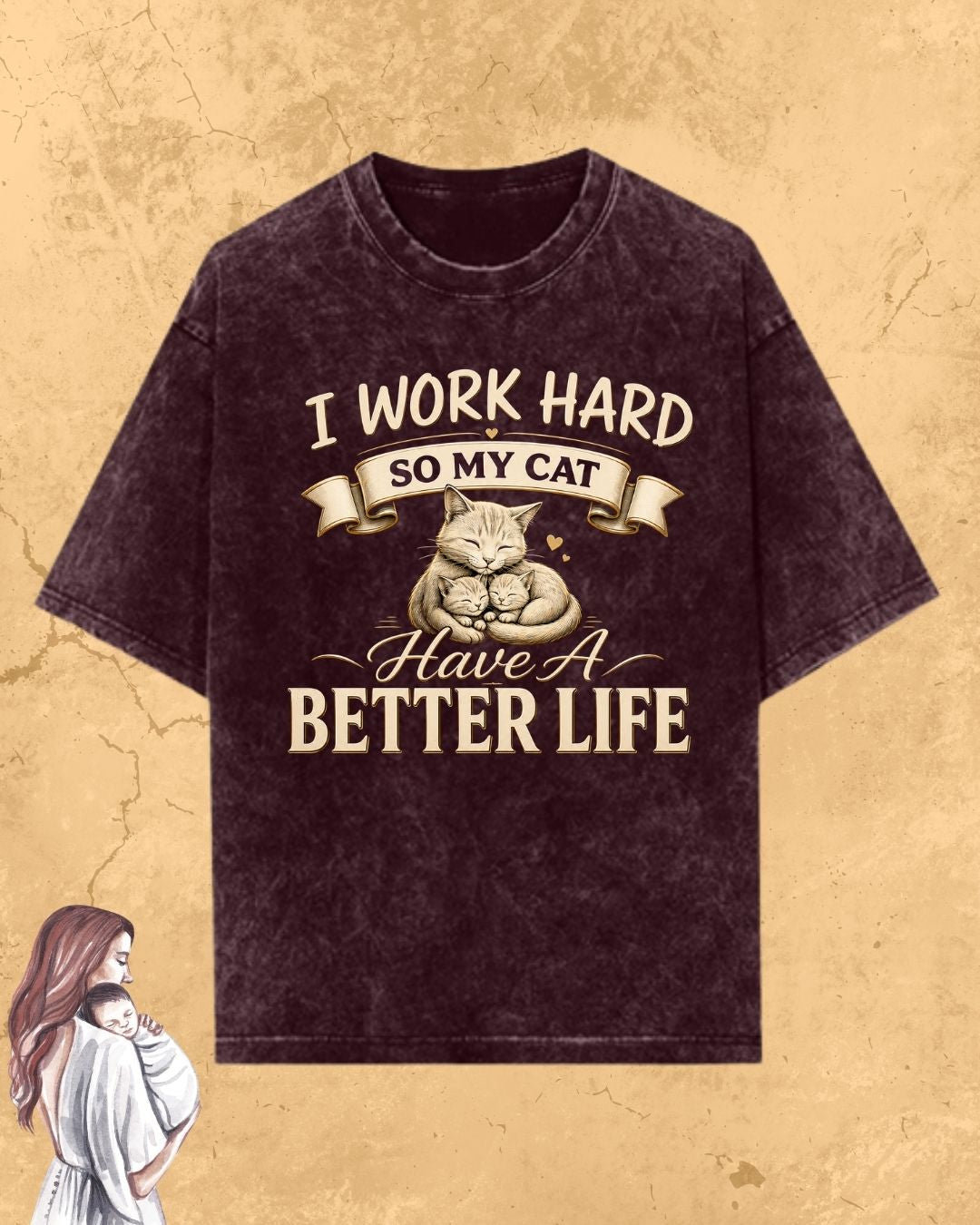 Purr Mom Cotton Tshirt