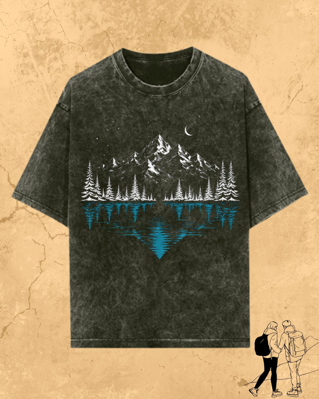 Mountain Reflection Cotton Tshirt