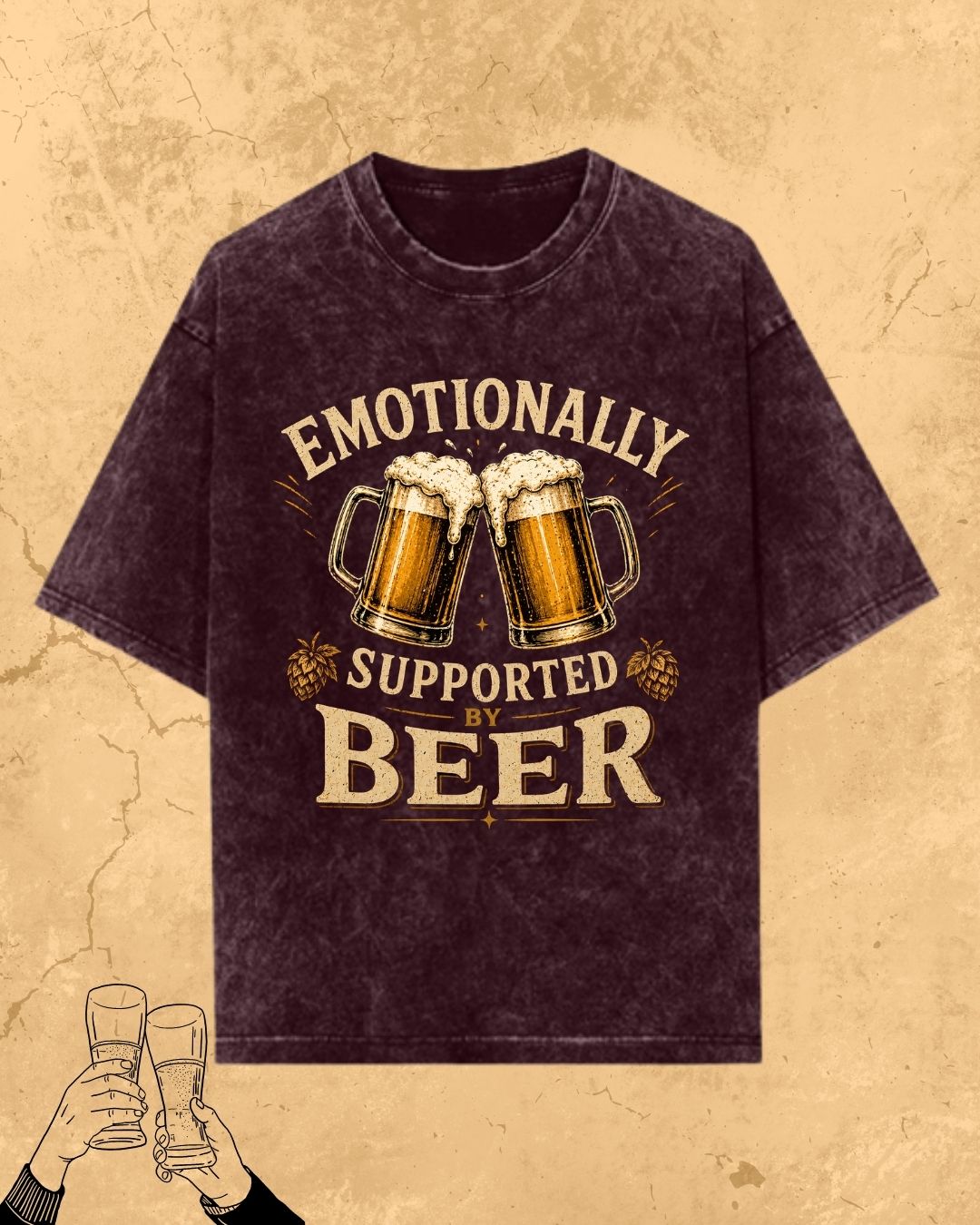 Beer Bond Statement Cotton T-Shirt