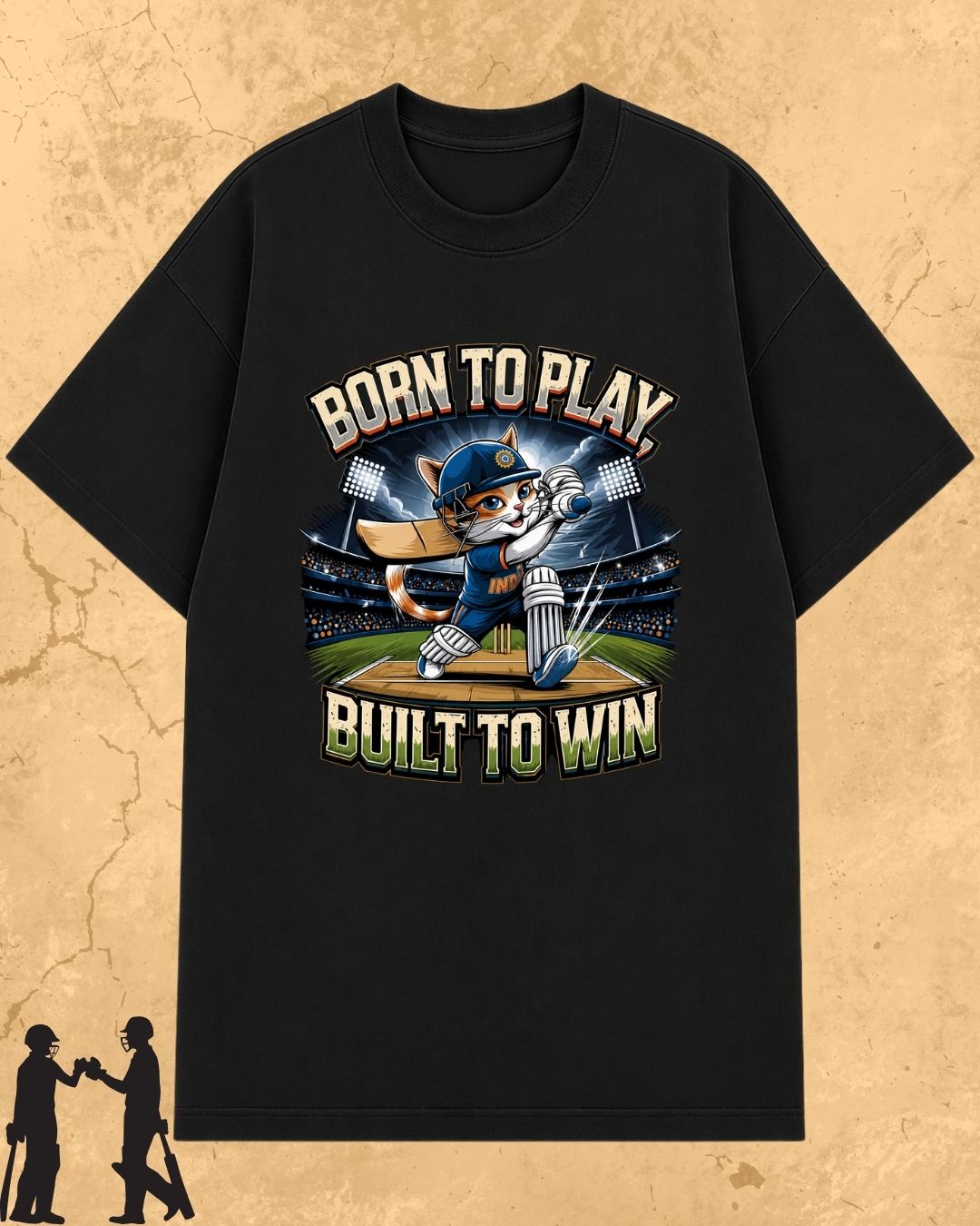Meow Cricket Champion Cotton Tee