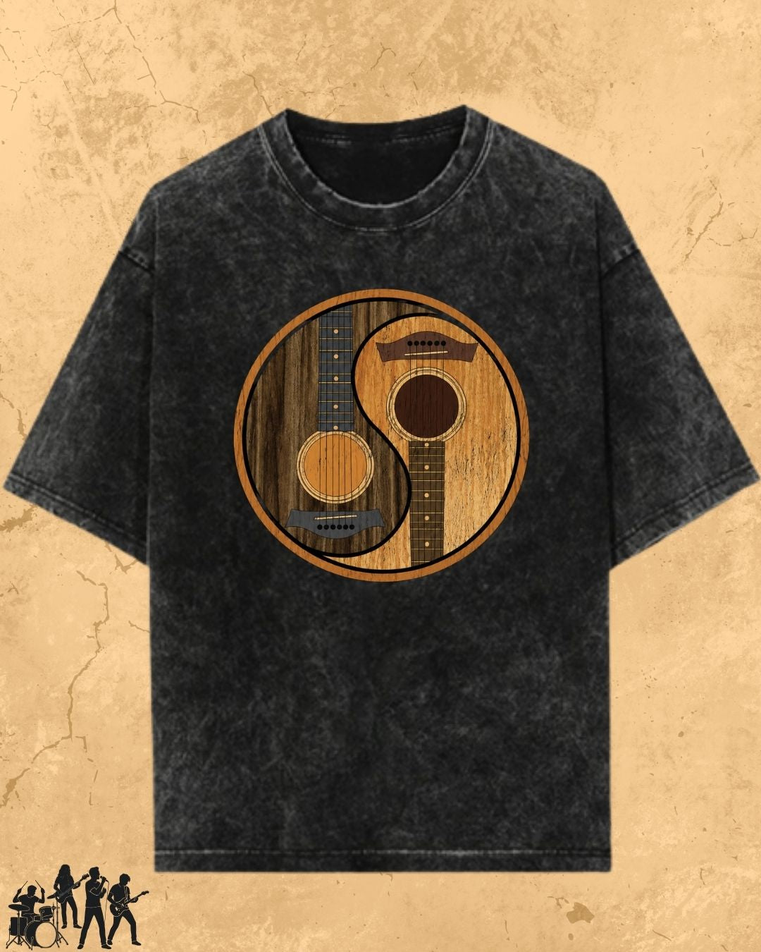 Yin Yang Guitar Cotton Tshirt