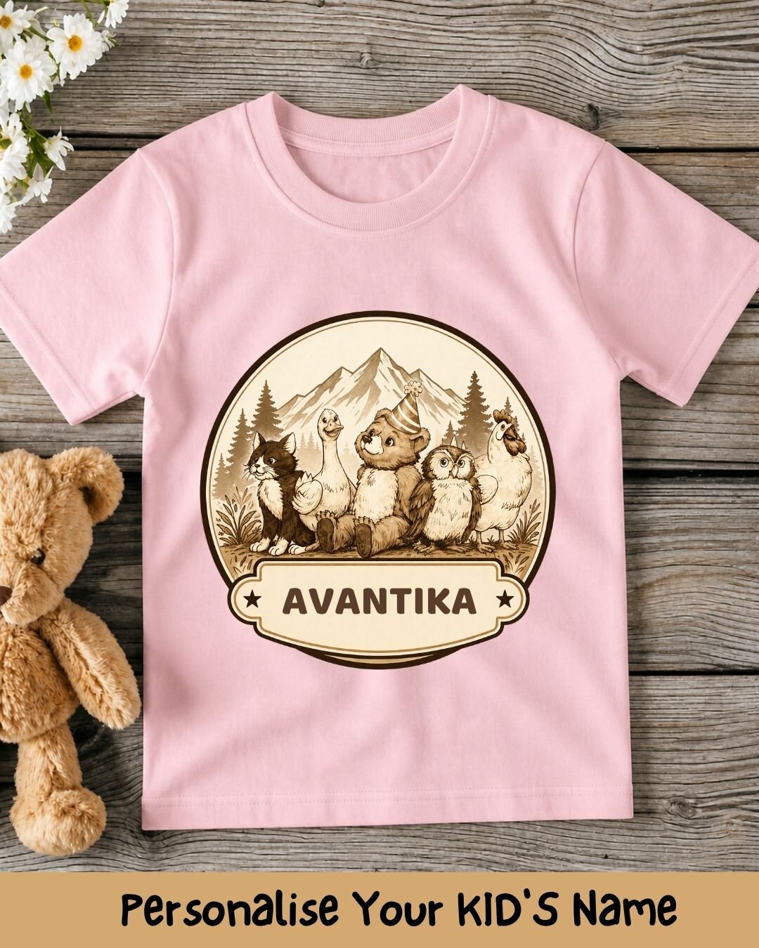 Vintage Adventure Custom Kid Cotton Tee