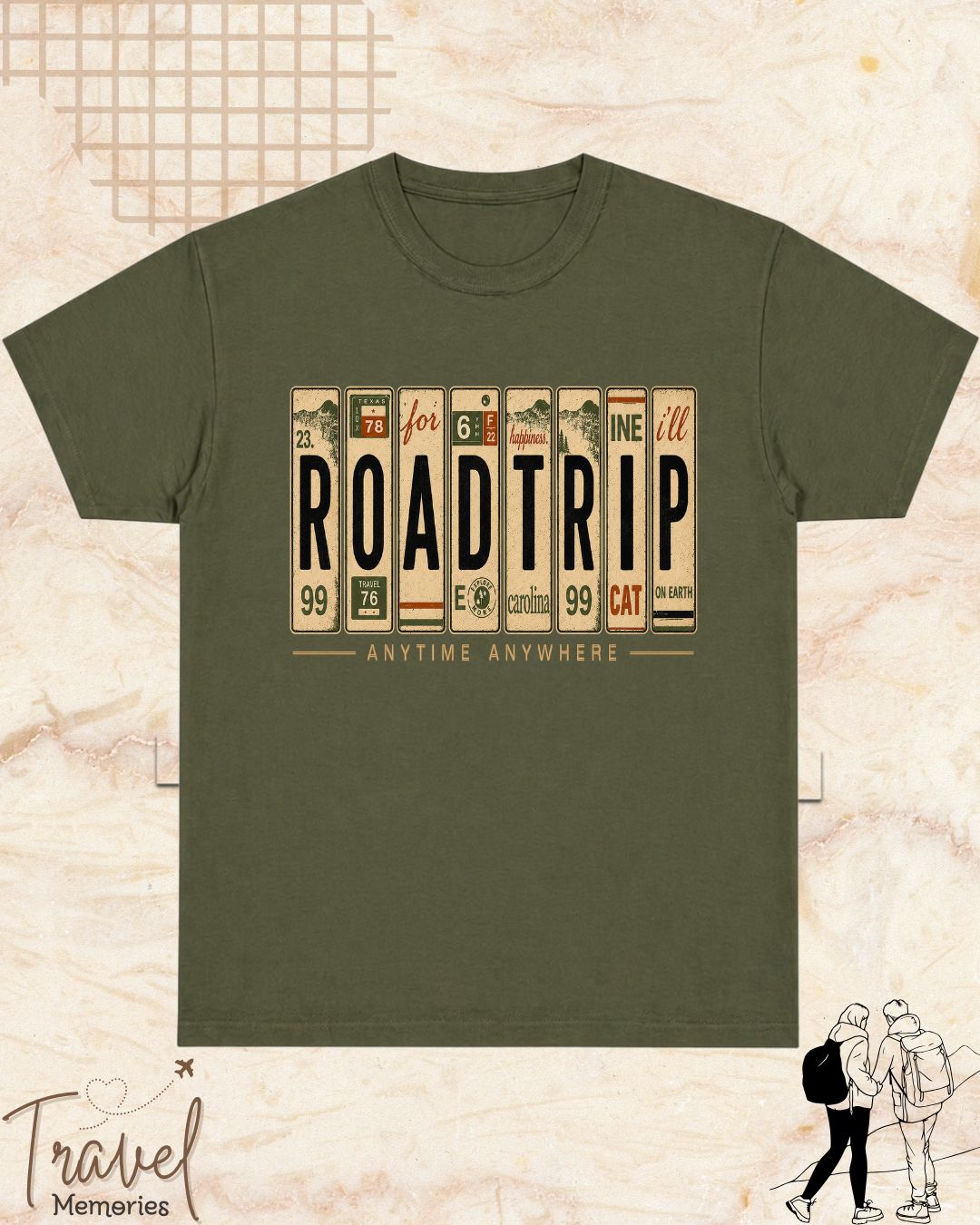 Roadtrip Travel Cotton Tshirt