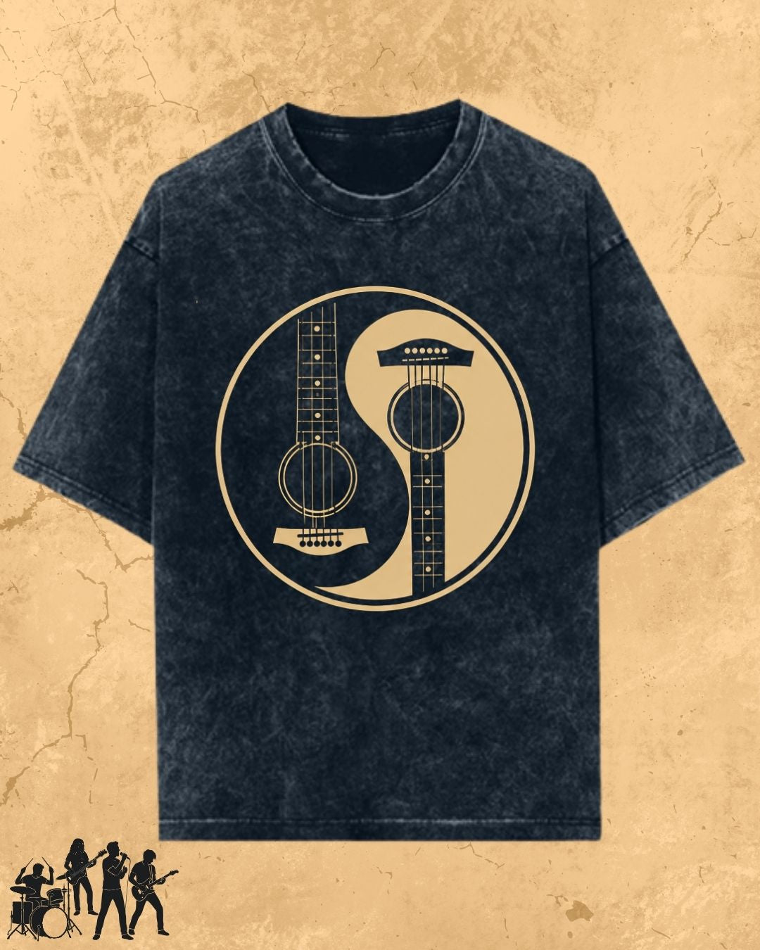 Yin Yang Guitar Cotton Tshirt