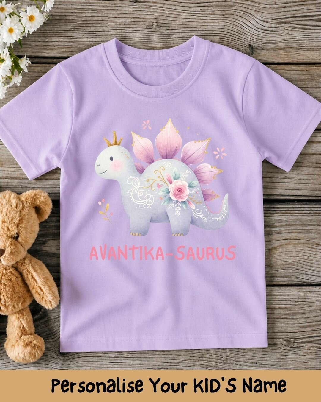 Dinosaur Custom Kid's Cotton Tee