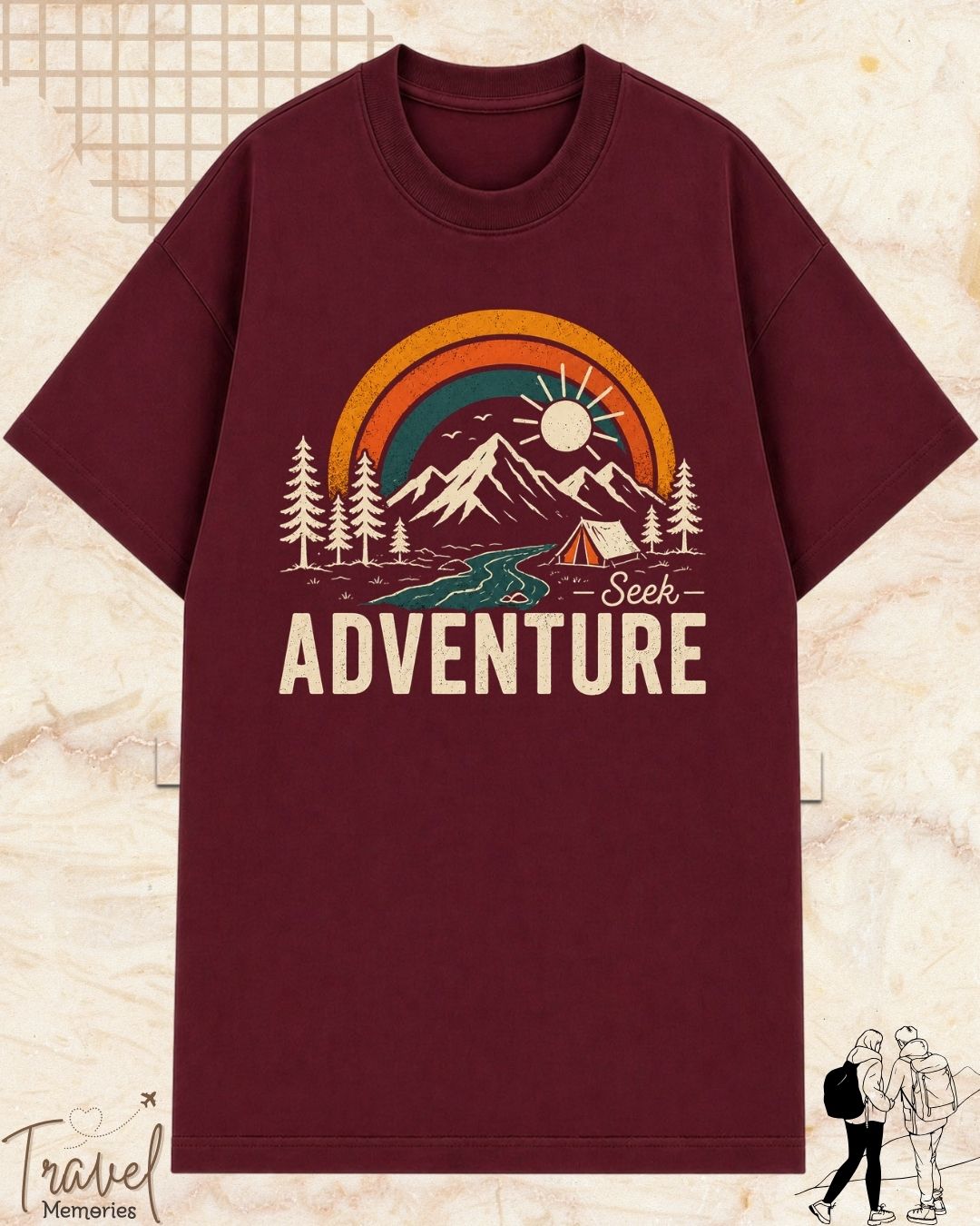 Scenic Route Vintage Adventure Cotton Tshirt